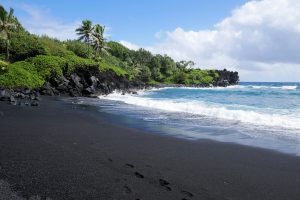 Road to Hana- Honokalani Black Sand Beach